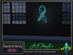 Sims 4 — Ovarian Cancer Awareness Neon Wall Light by JCTekkSims — Created by JCTekkSims