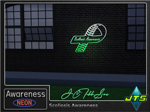 Sims 4 — Scoliosis Awareness Neon Wall Light by JCTekkSims — Created by JCTekkSims