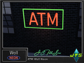 Sims 4 — ATM Neon Wall Light by JCTekkSims — Created by JCTekkSims