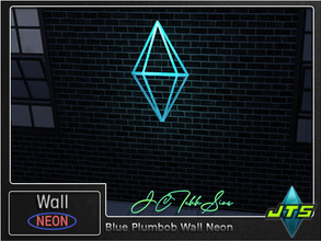 Sims 4 — Blue Plumbob Neon Wall Light by JCTekkSims — Created by JCTekkSims