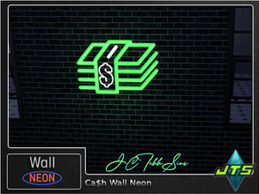Sims 4 — Cash Neon Wall Light by JCTekkSims — Created by JCTekkSims