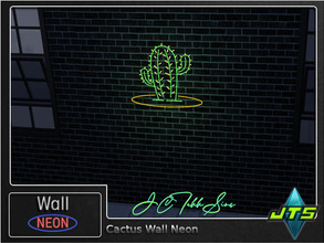 Sims 4 — Cactus Neon Wall Light by JCTekkSims — Created by JCTekkSIms