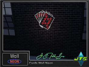 Sims 4 — Cards Neon Wall Light by JCTekkSims — Created by JCTekkSims