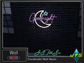 Sims 4 — Goodnight Neon Wall Light by JCTekkSims — Created by JCTekkSims