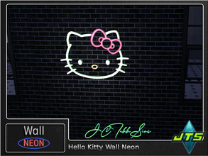 Sims 4 — Hello Kitty Neon Wall Light by JCTekkSims — Created by JCTekkSims