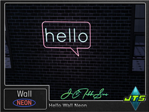 Sims 4 — Hello Neon Wall Light by JCTekkSims — Created by JCTekkSims