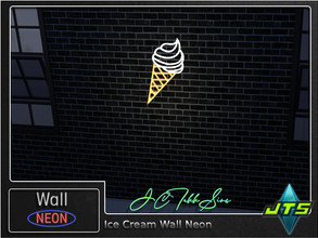 Sims 4 — Ice Cream Neon Wall Light by JCTekkSims — Created by JCTekkSims