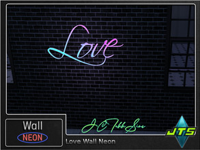 Sims 4 — Love Neon Wall Light by JCTekkSims — Created by JCTekkSims