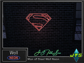 Sims 4 — Man of Steel Neon Wall Light by JCTekkSims — Created by JCTekkSims