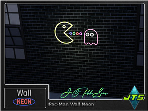 Sims 4 — Pac-Man Neon Wall Light by JCTekkSims — Created by JCTekkSims
