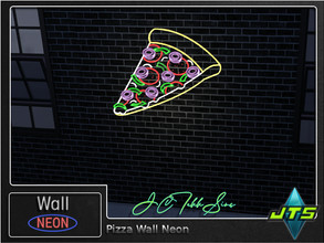 Sims 4 — Pizza Neon Wall Light by JCTekkSims — Created by JCTekkSims