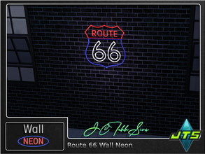 Sims 4 — Route 66 Neon Wall Light by JCTekkSims — Created by JCTekkSims