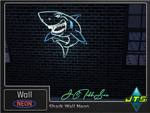 Sims 4 — Shark Neon Wall Light by JCTekkSims — Created by JCTekkSims