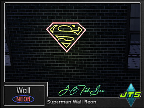 Sims 4 — Superman Neon Wall Light by JCTekkSims — Created by JCTekkSIms