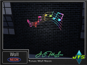 Sims 4 — Tunes Neon Wall Light by JCTekkSims — Created by JCTekkSims
