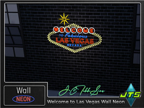 Sims 4 — Welcome to Las Vegas Neon Wall Light by JCTekkSims — Created by JCTekkSims