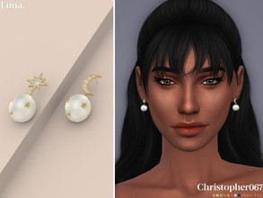 Sims 4 — Luna Earrings by christopher0672 — This is a shimmering pair of out-of-this-world cosmic-inspired pearl pendant