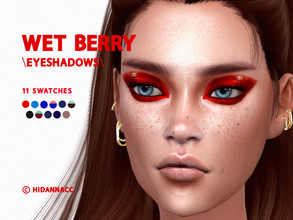Sims 4 — Wet Berry Makeup - Glossy Eyeshadows (HidannaCC) by HIDANNA — Wet Berry Makeup - Glossy Eyeshadows. Find it in