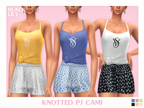 Sims 4 — Knotted PJ Cami by Black_Lily — YA/A/Teen 6 Swatches New item