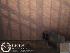 Sims 4 — Leta Brick Wall by networksims — A red and brown brick wall.