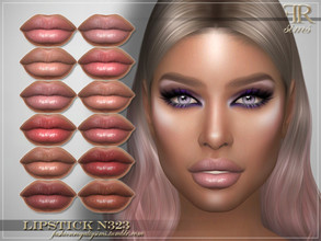 Sims 4 — Lipstick N323 by FashionRoyaltySims — Standalone Custom thumbnail 12 color options HQ texture Compatible with HQ