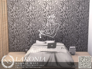 Sims 4 — Lakonia Marble Wall by networksims — A veined marble wall.