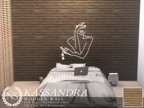 Sims 4 — Kassandra Wooden Wall by networksims — Rustic wooden siding.