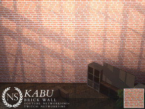 Sims 4 — Kabu Brick Wall by networksims — A red-orange brick wall.