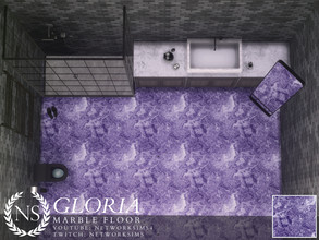 Sims 4 — Gloria Marble Floor by networksims — A purple marble floor.