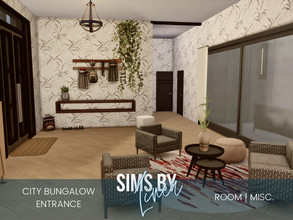 Sims 4 — City Bungalow Entrance by SIMSBYLINEA — Entrance hallways can also be a living space and feel homely, while