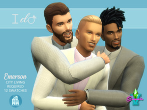 Sims 4 — I Do Emerson by SimmieV — How do you make a very modern suit elegant enough for a wedding? You add ever so