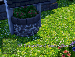 Sims 4 — MB-TerrainPaint_MeadowFlowers by matomibotaki — MB-TerrainPaint_MeadowFlowers A green meadow full of flowers,
