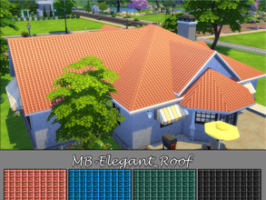 Sims 4 — MB-Elegant_Roof by matomibotaki — MB-Elegant_Roof Finely folded roof in 4 different color shades, each item with