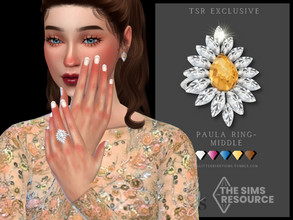 Sims 4 — Paula Ring- Middle by Glitterberryfly — A middle finger ring for our sims! 