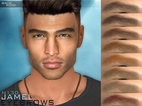 Sims 4 — Jamel Eyebrows N130 by MagicHand — Thick eyebrows in 13 colors - HQ Compatible. Preview - CAS thumbnail Pictures