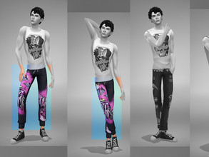 Sims 4 — Dollskill x DC - Gotham Sweatpants - Male by Vexic929 — A Simlish version of the pants from the Dollskill x DC