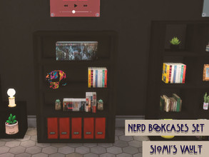 Sims 4 — Nerd Bookcases by siomisvault — Soooo I created this nerd room and decided to post some of the bookcases here