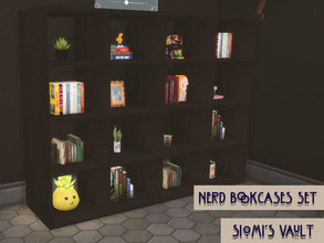 Sims 4 — Nerd Bookcase 12 by siomisvault — This one is the # 012 Bookcase part of the Collection Nerdy bookcases thanks