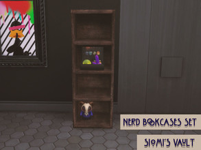 Sims 4 — Nerd Bookcase 06 by siomisvault — And the last one is cute tho Bookcase # 06 part of the Collection Nerdy