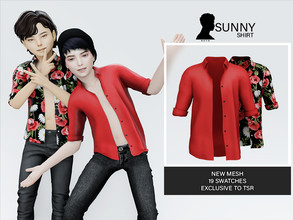 Sims 4 — Sunny (Shirt) by Beto_ae0 — Shirt with various colors and prints for children, I hope you like it - 19 colors -