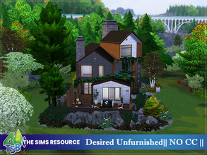 Sims 4 — Desired || NO CC || by Bozena — The house is located in the Brindleton Bay. Unfurnished Lot: 30 x 20 Value: $ 27