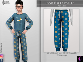 Sims 4 — Bartolo Pants by KaTPurpura — Pajama pants, large and comfortable for boys