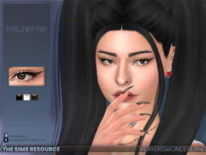 Sims 4 — Eyeliner N18 by PlayersWonderland — Another new eyeliner which comes in 3 different shades - Black, White and