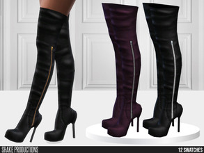 Sims 4 — 843 - High Heel Boots by ShakeProductions — Shoes/Boots-Heels New Mesh All LODs Handpainted 12 Colors