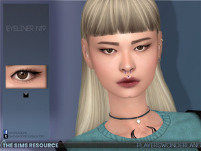 Sims 4 — Eyeliner N19 by PlayersWonderland — A more simple-shaped eyeliner Comes in one shade of black and its custom