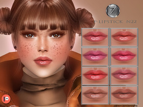 Sims 4 — PATREON - (Early Access) LIPSTICK N22 by ZENX — -Base Game -All Age -For Female -8 colors -Works with all of