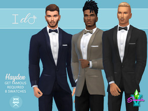 Sims 4 — SimmieV I Do Hayden Tuxedo by SimmieV — Is there anything more classic for a wedding than a tuxedo? Bring out