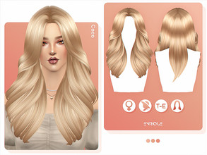 Sims 4 — Coco Hairstyle by Enriques4 — New Mesh 36 Swatches (Include Ombres) Include Shadow Map All Lods Base Game