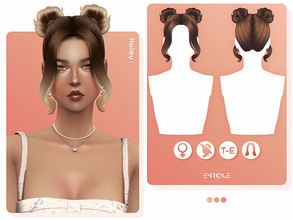 Sims 4 — Hailey Hairstyle  by Enriques4 — New Mesh 36 Swatches (Include Ombres) Include Shadow Map All Lods Base Game
