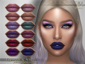 Sims 4 — Lipstick N325 by FashionRoyaltySims — Standalone Custom thumbnail 12 color options HQ texture Compatible with HQ